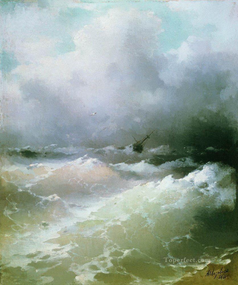 sea 1881 Romantic Ivan Aivazovsky Russian Oil Paintings